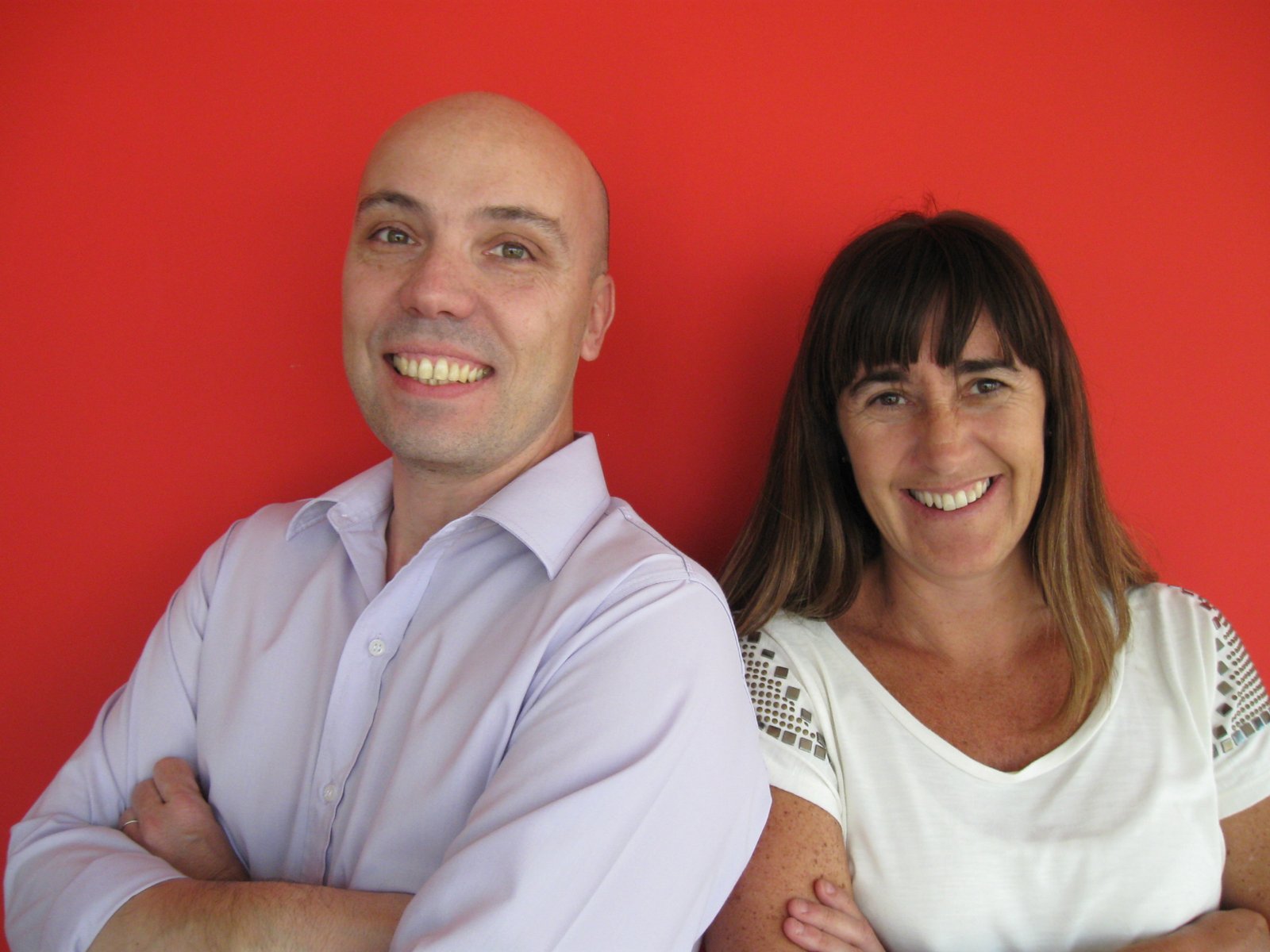 Juan Pablo Echeverría y Marianela Boffi.